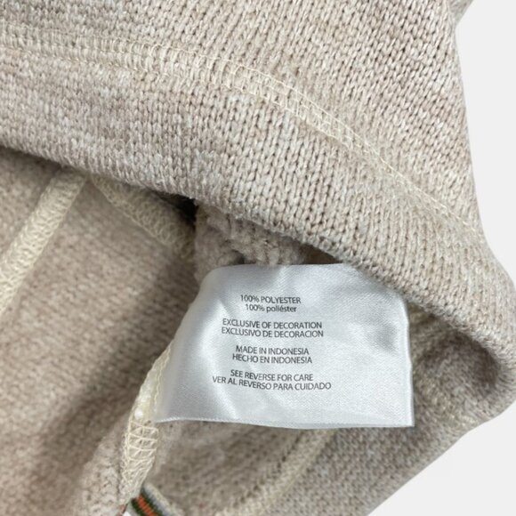 Woolrich Oatmeal Beige 1/4 Zip Fleece Pullover Sweater Jacket Men's Medium M - Picture 6 of 10